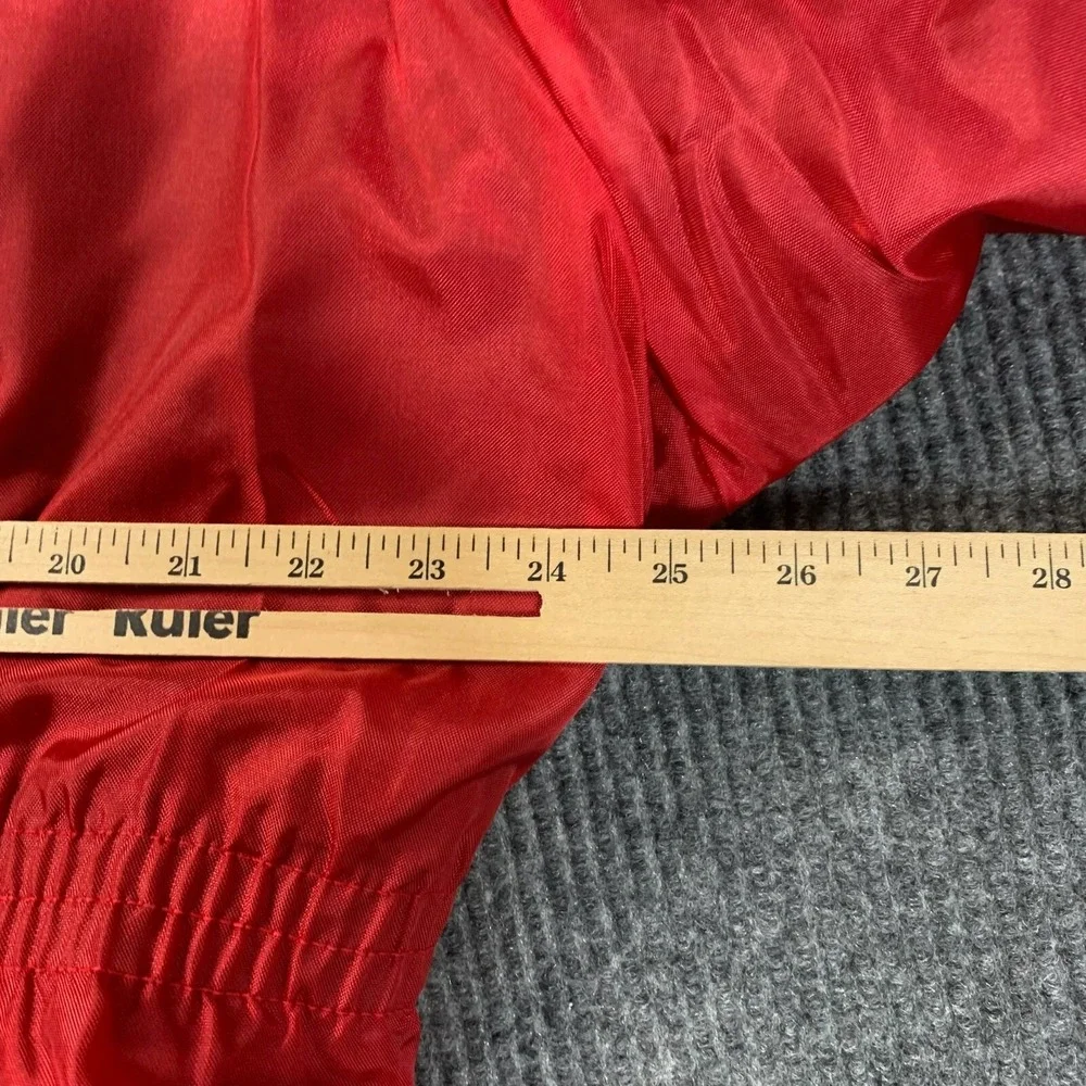 VTG Great‎ Lakes Jacket Mens XL Red Belted Gernal Motors Mens Club Parka Nylon - Picture 12 of 16